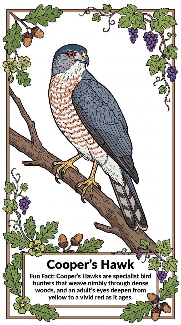 Cooper's Hawk in full color