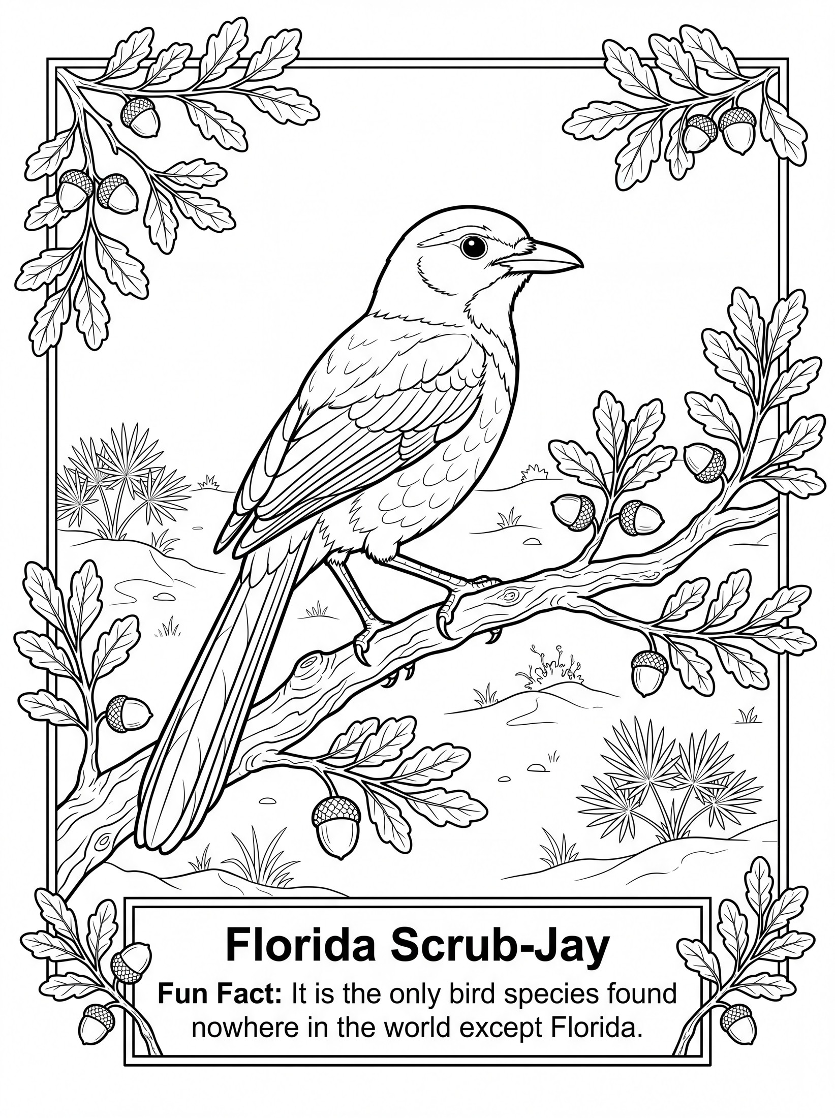 Florida Scrub-Jay coloring page