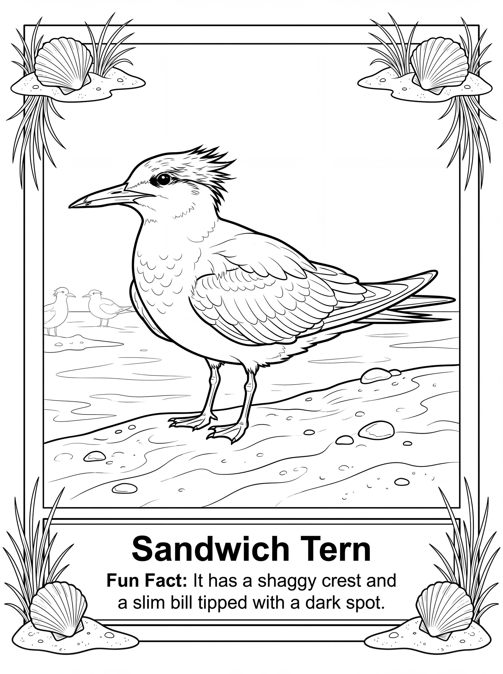 Sandwich Tern coloring page