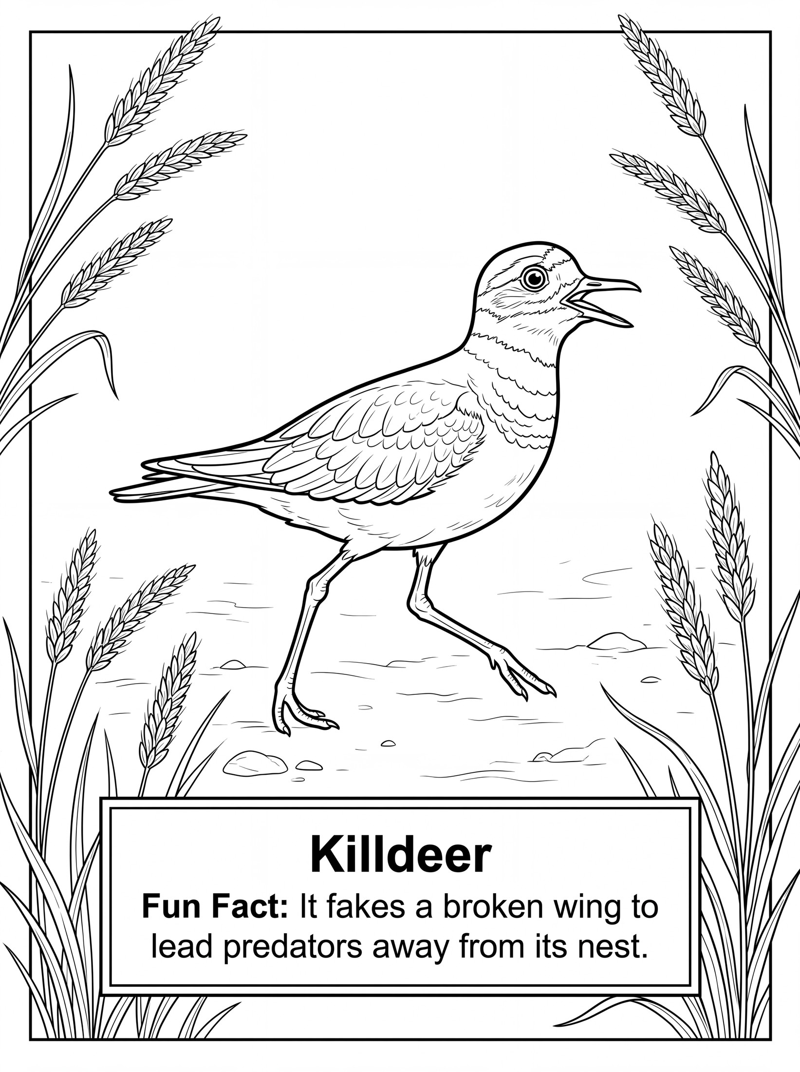 Killdeer coloring page