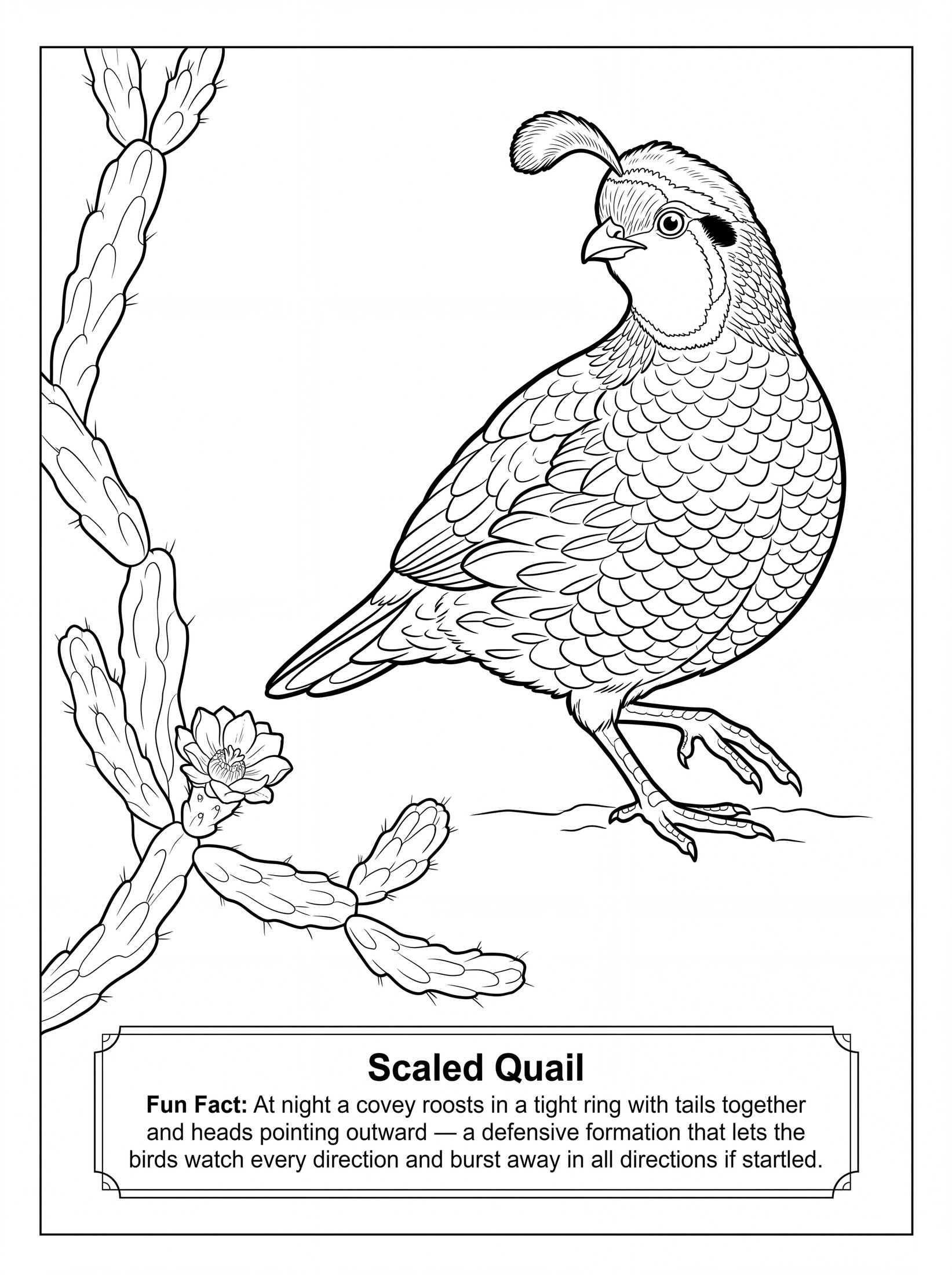 Scaled Quail coloring page