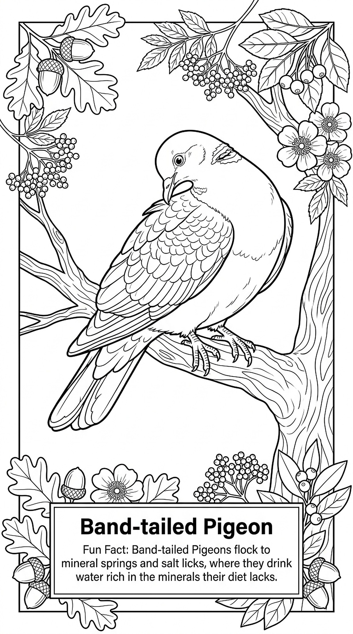 Band-tailed Pigeon coloring page
